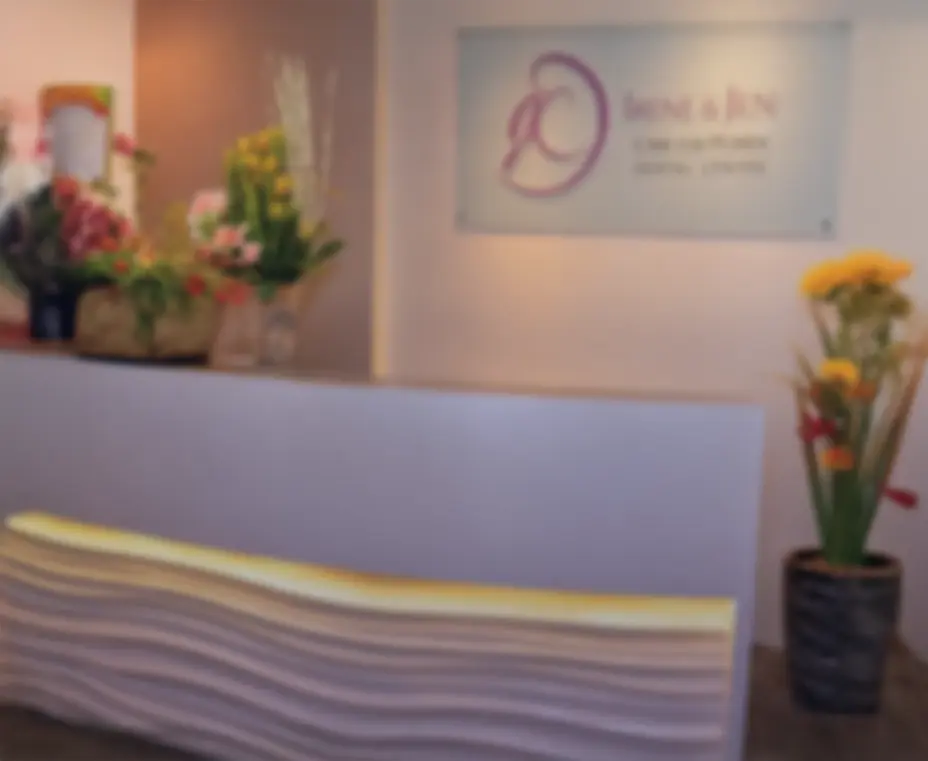 Warm and welcoming reception counter and entrance of Irene & Jon Clinic for women