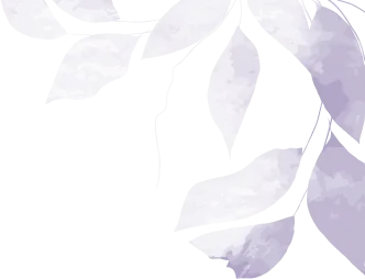 Soft purple watercolor leaf branch illustration